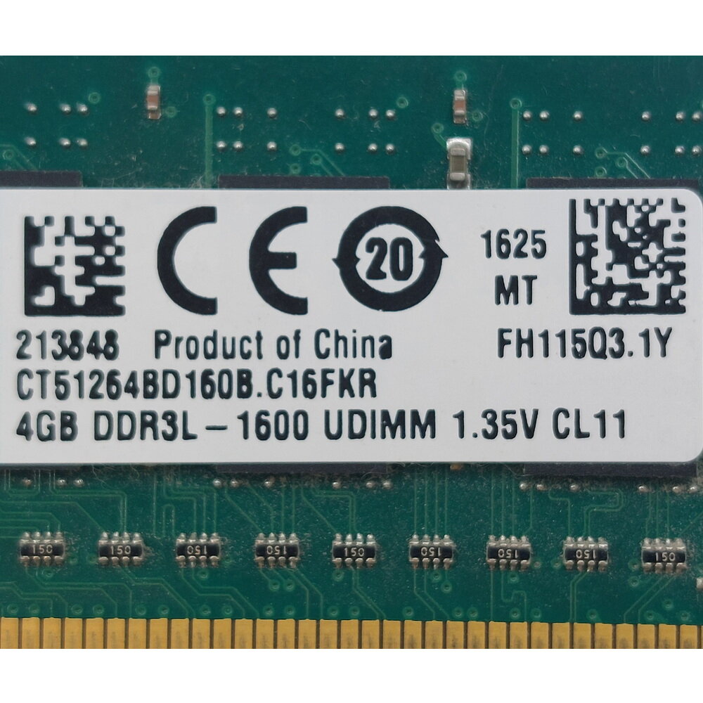 DIMM DDR3L, 4ГБ, Crucial CT51264BD160B(J) - фото №18