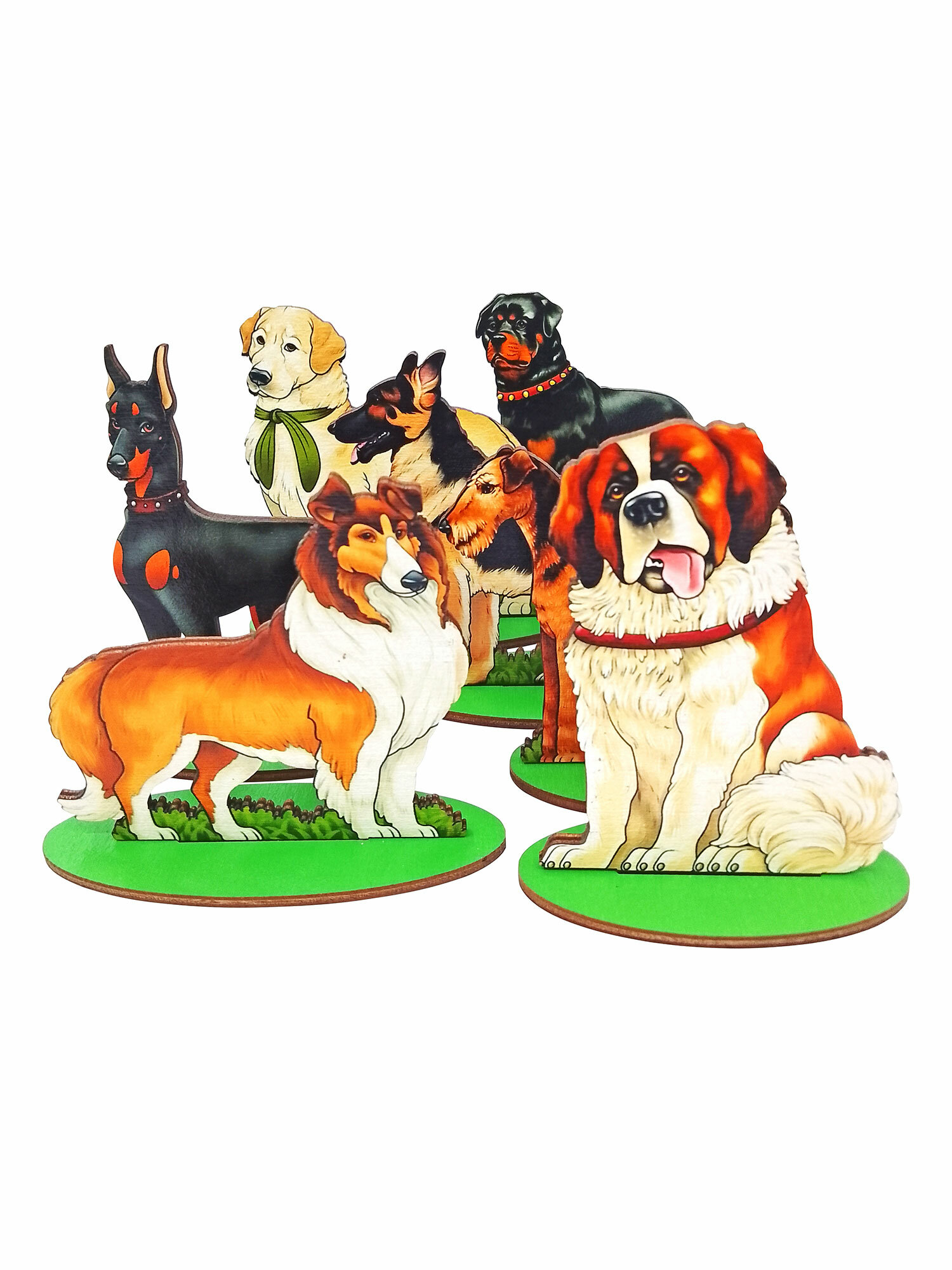 Нескучные Игры Игровой набор в коробке "Собаки служебные" (дерево) арт.8691 /28 8691