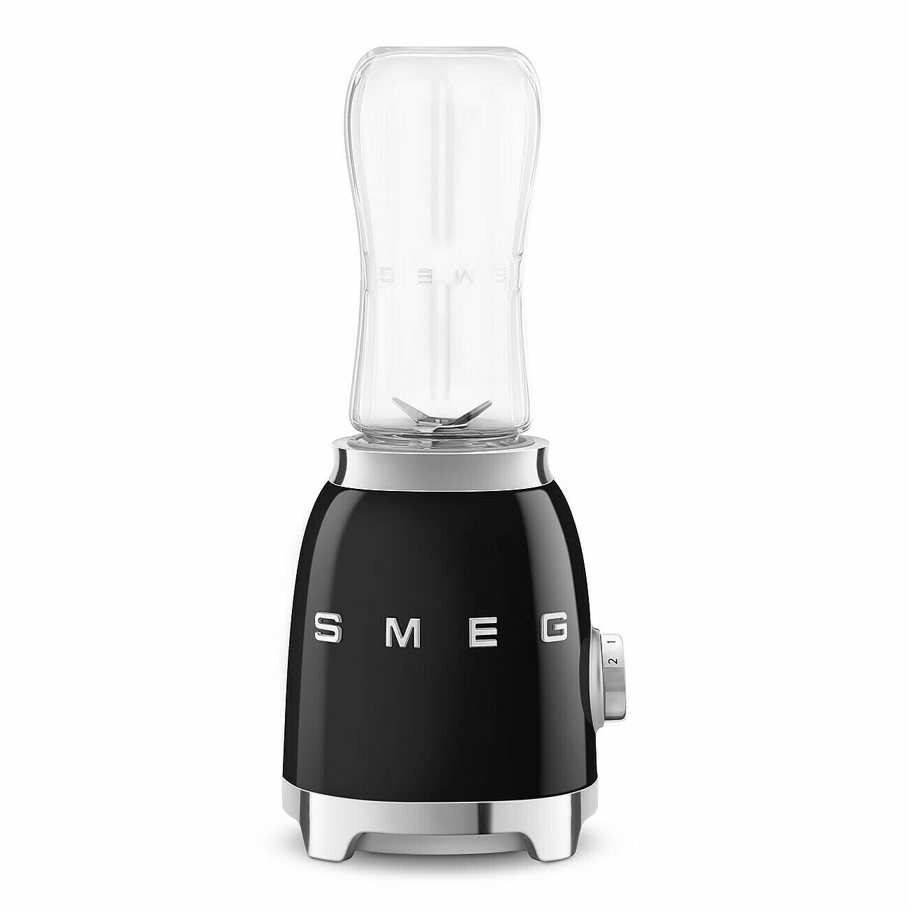 Мини блендер SMEG PBF01BLEU 50's Style, чёрный глянцевый