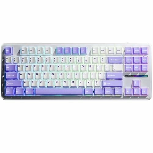 Игровая клавиатура AULA F87 White-Purle, механическая