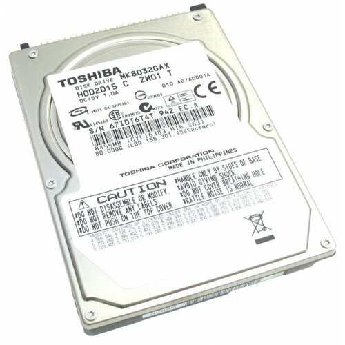Жесткий диск Toshiba HDD2D15 80Gb 5400 IDE 25 HDD 9530₽