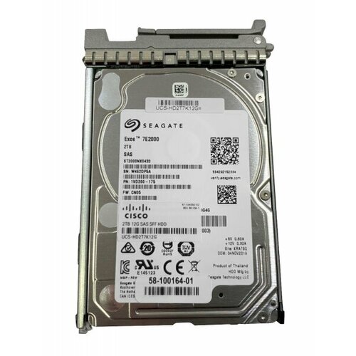 Жесткий Диск Cisco UCS-HD2T7K12G 2Tb 7200 SAS 25 HDD 98990₽