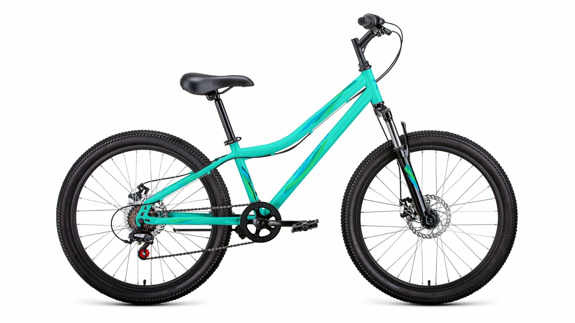 Велосипед 24 FORWARD IRIS 2.0 (DISK) (6-ск.) 2022 (рама 12) мятный/зеленый