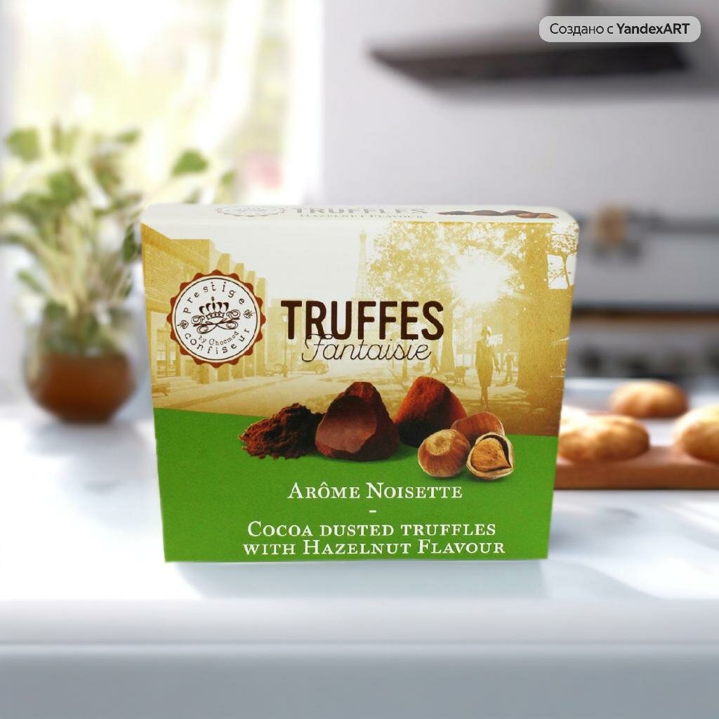 Подарочный набор CHOCMOD Truffettes de France Шоколадные конфеты трюфели Fantaisie с ароматом фундука, 160 г