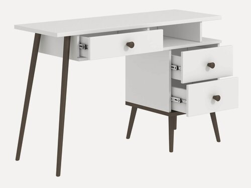 Изображение товара Тумба универсальная Арт Дизаин 3, Орех темный / Белый глянец, 119х42х76, консоль, стол письменный, стол компьютерный