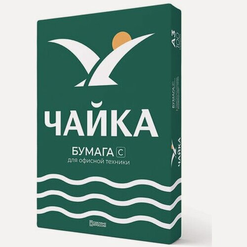 Изображение товара Бумага офисная Чайка большого формата(297х420), А3, 80 г/м2, 500л, марка С, , Россия
