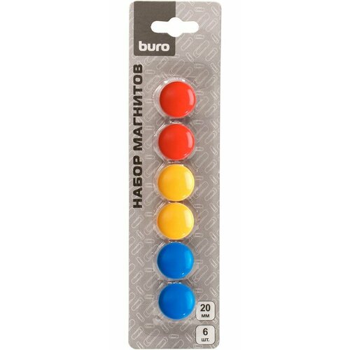 Магнит Buro для досок пластик ассорти d20мм круглый упак6шт 990₽