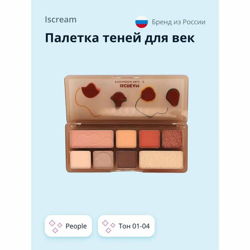 Палетка теней ISCREAM Funsy people тон 01-04 тени для век детские милой принцессе