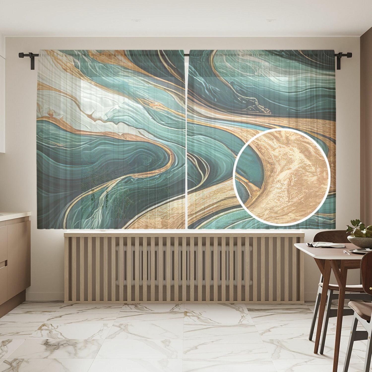 Тюль фототюль короткий JoyArty 