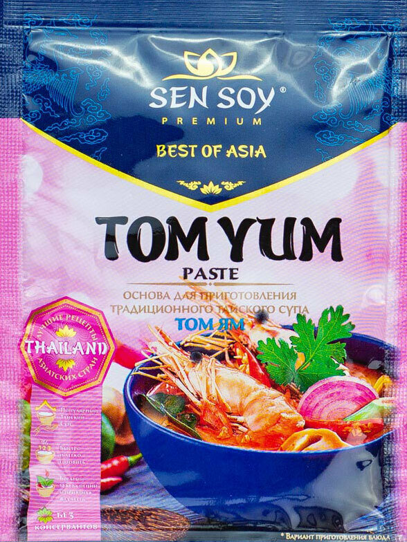 Sen Soy соус Premium "Том Ям. Основа для приготовления", 80 гр, пакет