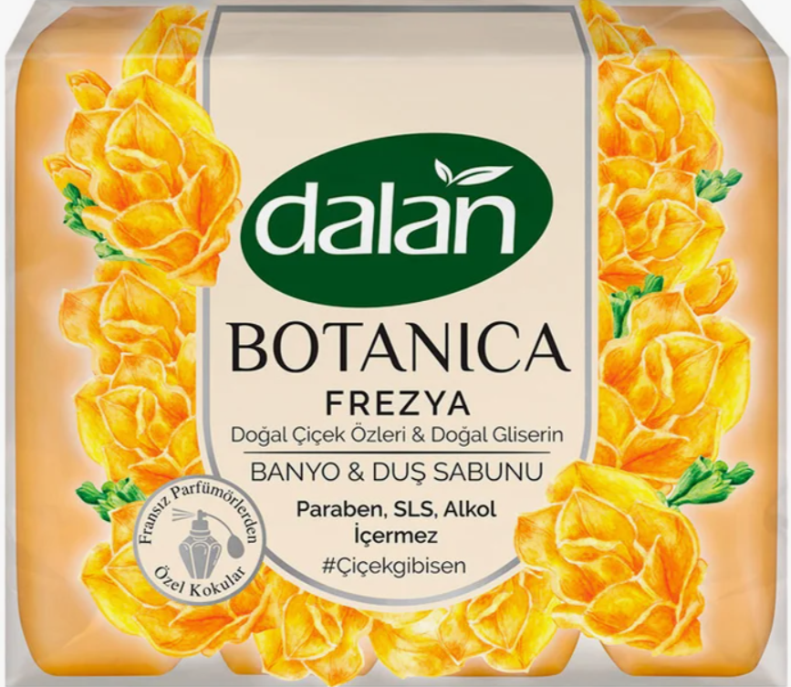 Botanica Парфюмированное мыло "Фрезия" косметическое, твердое, турецкое 4*150 г 600 г
