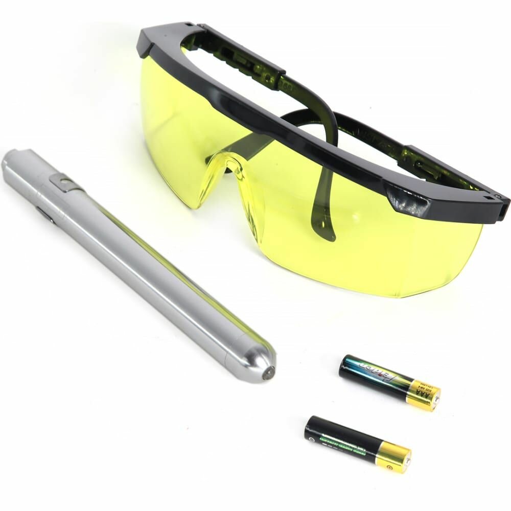 Car-tool UV набор для поиска утечек фреона фонарик + очки CT-M1031