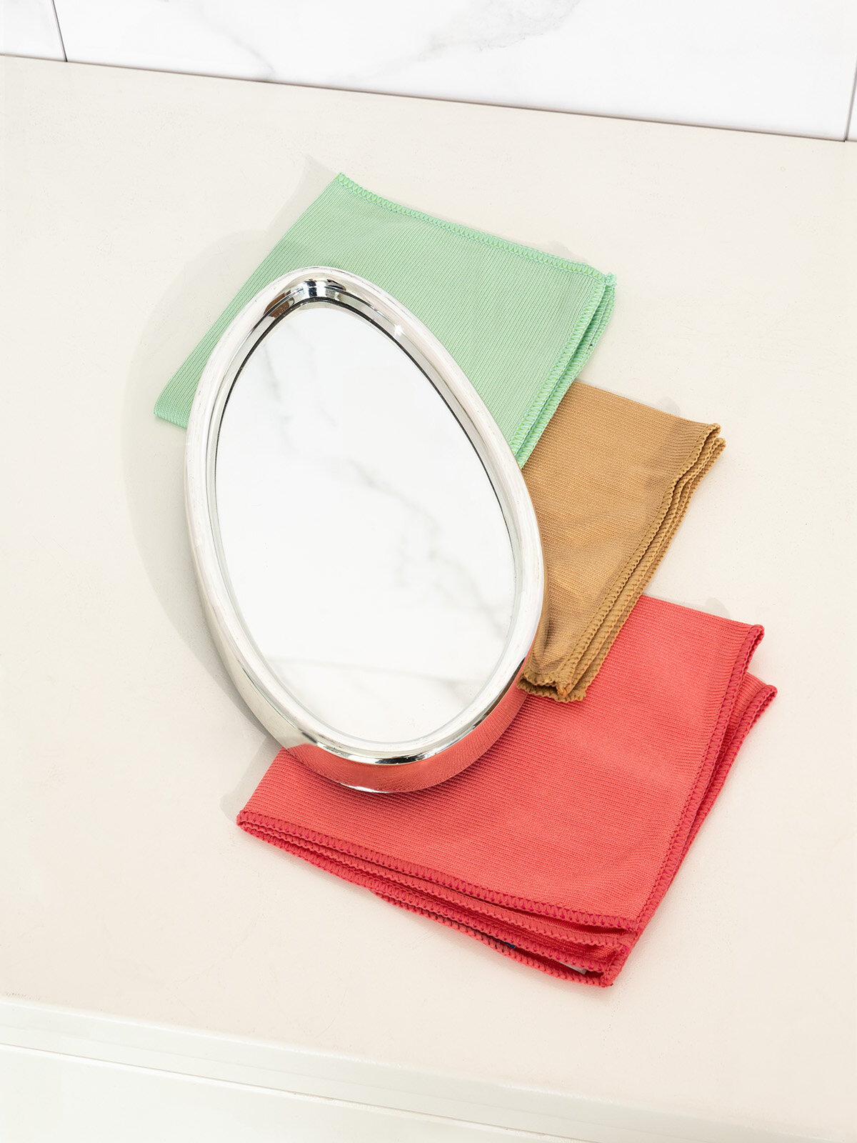 фото Набор салфеток из микрофибры для стекла DeNASTIA, 30х30 см, 3 шт.