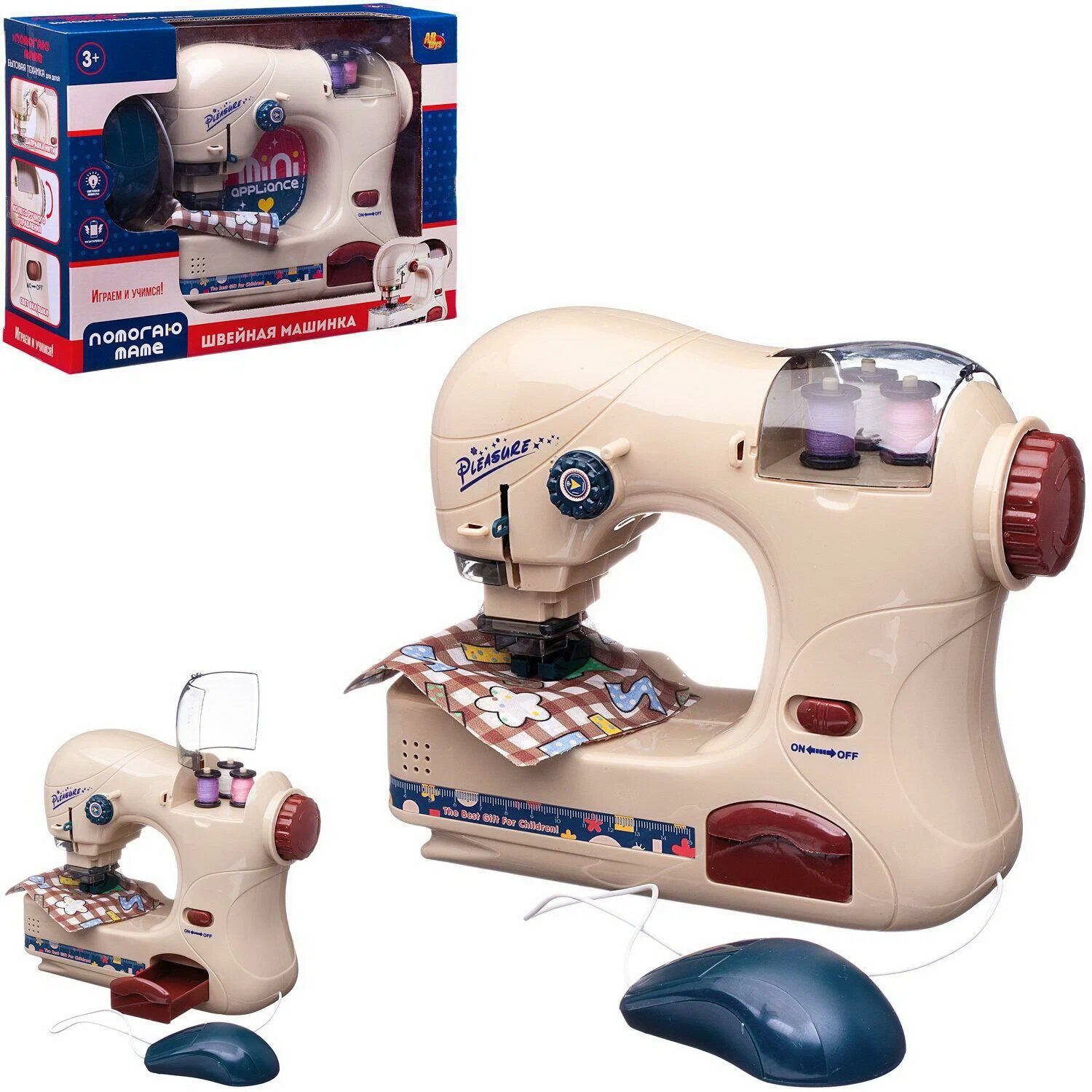 Игрушечная техника ABtoys Помогаю Маме Швейная машинка модель 2 на батарейках (имитация шитья) PT-01554