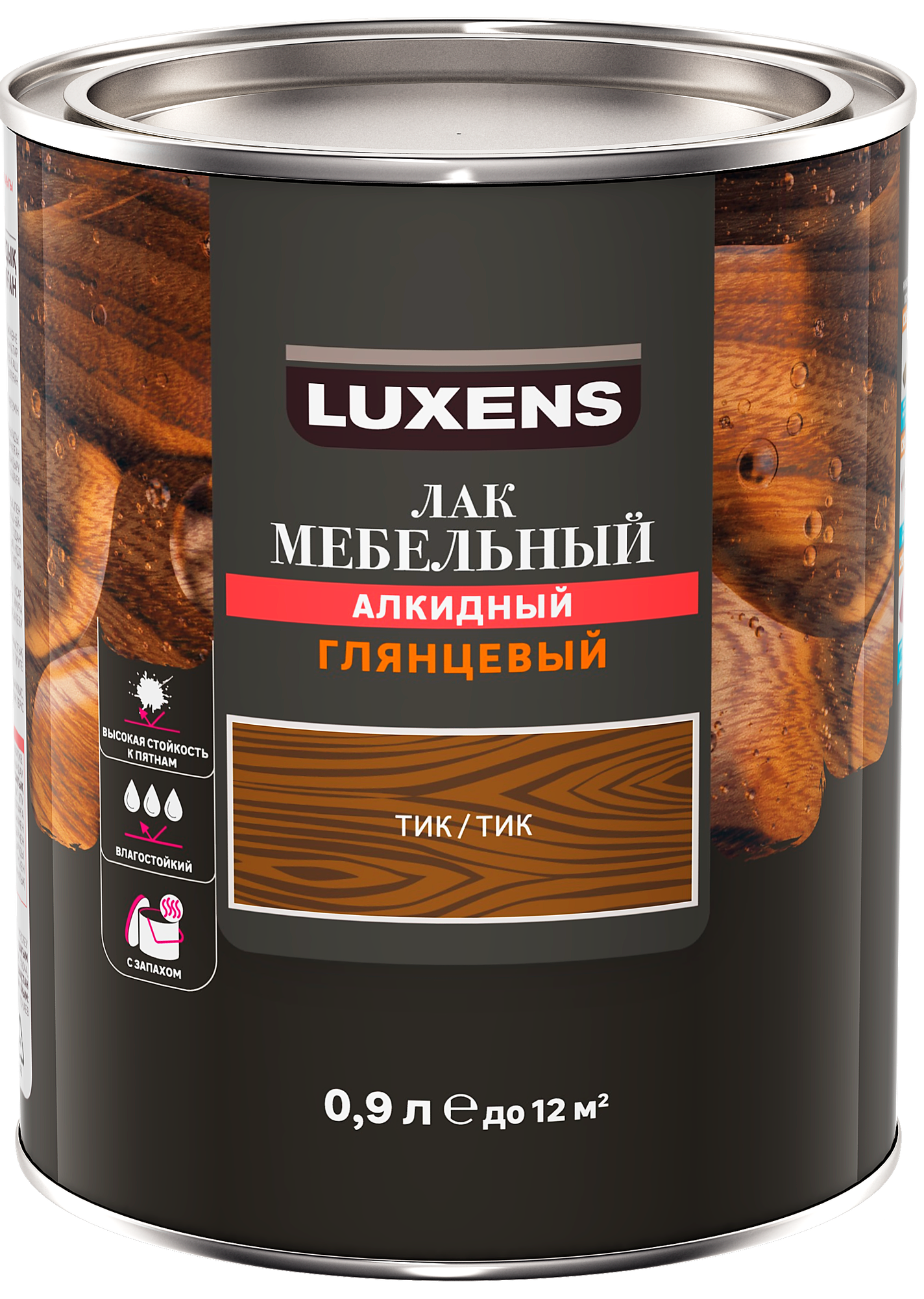 Лак для мебели Luxens алкидный цвет тик глянцевый 0.9 л - фото №3