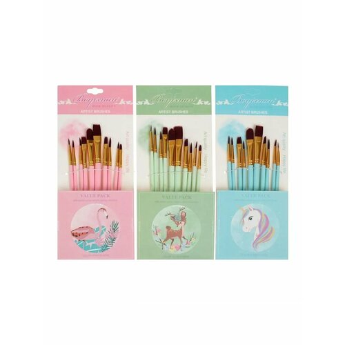 Набор кистей синтетика 20 1 3 6 8 10 6 4 5 2 747₽