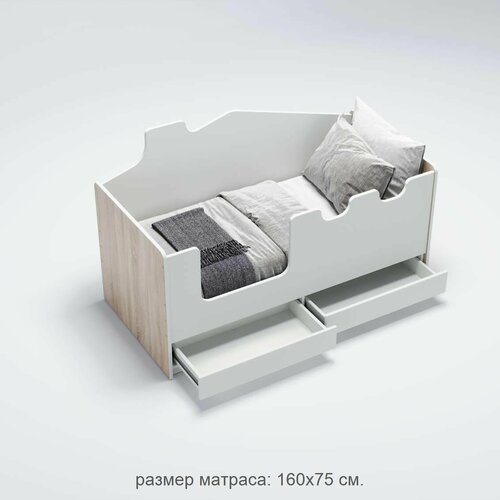 Детская кровать от 3 лет Легенда К20204 домик сономабелый размер матраса 160х75 14510₽