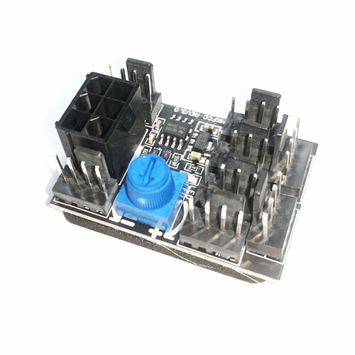 Контроллер скорости для 8 вентиляторов, регулятор оборотов кулеров , от 1 до 8 вентиляторов , 6Pin питания , майнинг, шим контроллер