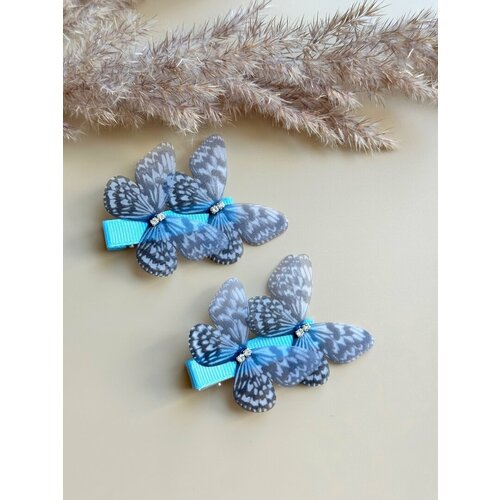 Заколки для волос с яркими бабочками