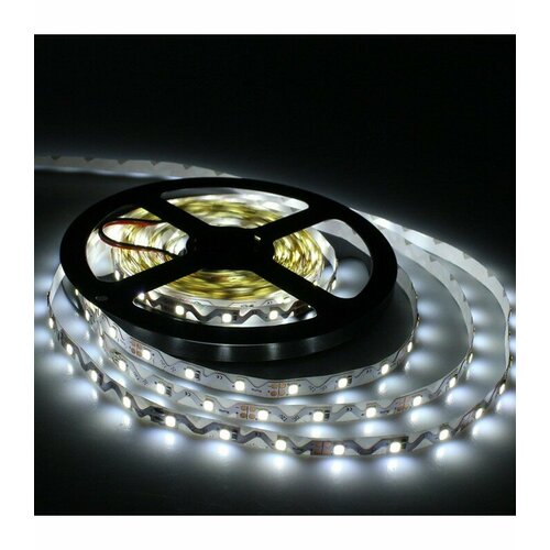 Светодиодная лента Зиг-Заг 12В. IP33. Цвет свечения: Холодный белый. Катушка 5 метров.