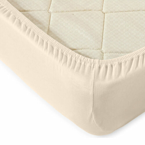 Monro Простыня на резинке Монро 140х200х25 цв слоновая кость полисатин 80гм пэ100 1125₽