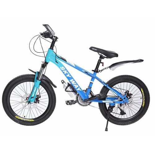 Детский велосипед SKY WAY колеса 20 рама 13 на рост 130-145 см 8-11 лет Сини-Голубой 19255₽