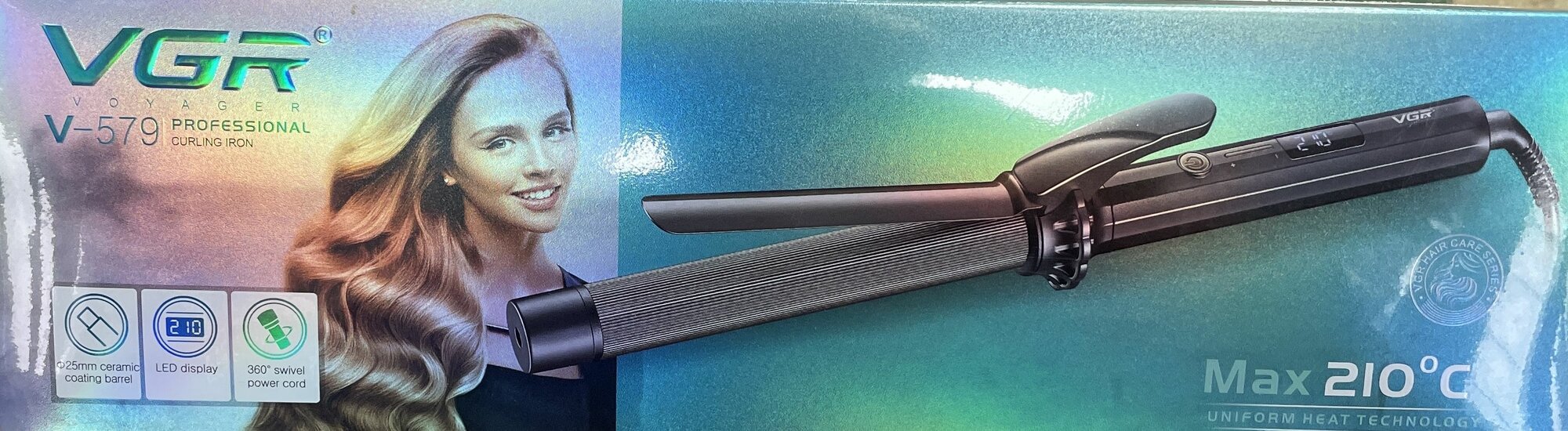 Плойка для завивки волос, щипцы для афрокудрей и локонов V-579