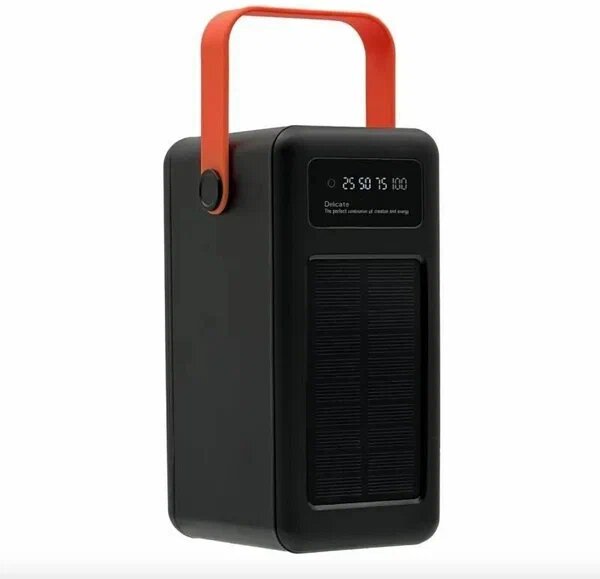 фото Внешний аккумулятор для телефона, зарядное устройство повербанк, power bank с солнечной батареей, powerbank 100000 mah быстрая зарядка