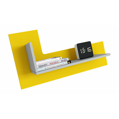 Полка книжная Polini kids Mirum 3L 600 серый-желтый 1250₽