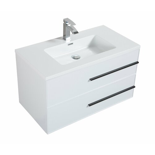 Тумба с раковиной PARLY Spa Bella 100 подвесная белый глянцевый 38581₽