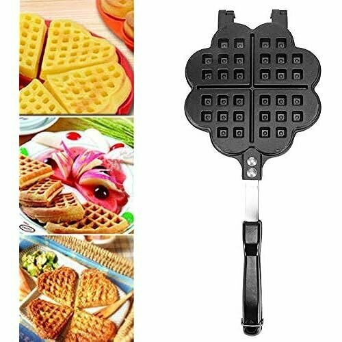 Вафельница в форме сердца мини-противень для выпечки вафельницы с антипригарным покрытием для газовой плиты 138 x 55 x 12 дюйма 951300₽