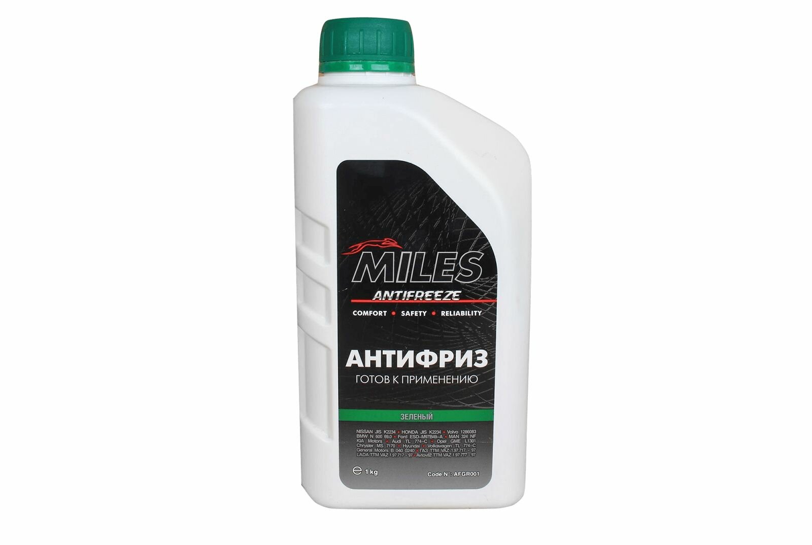 Антифриз Готов К Применению G11 (Зеленый, Super Long Life Coolant -40C) 1Кг Afgr001 Miles арт. AFGR001
