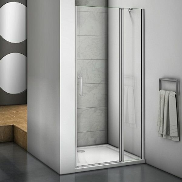 Душевая дверь в нишу Good Door Mokka WTW-120-C-WE 120 профиль Алюминий белый стекло прозрачное