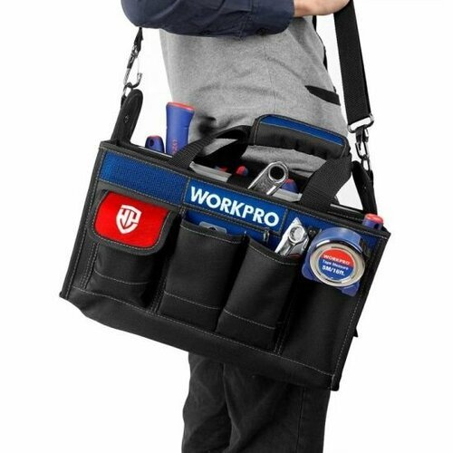 фото Сумка для инструментов workpro с трубчатой стальной ручкой (15") 390220290 wp281006