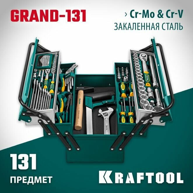 Набор слесарно-монтажного инструмента INDUSTRY, KRAFTOOL 131 шт.