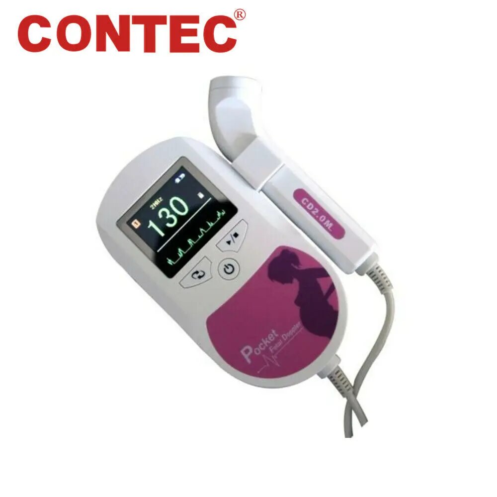 Изображение Contec BabySoundC1 Фетальный допплер 3МГц, Pink 3mhz Probe