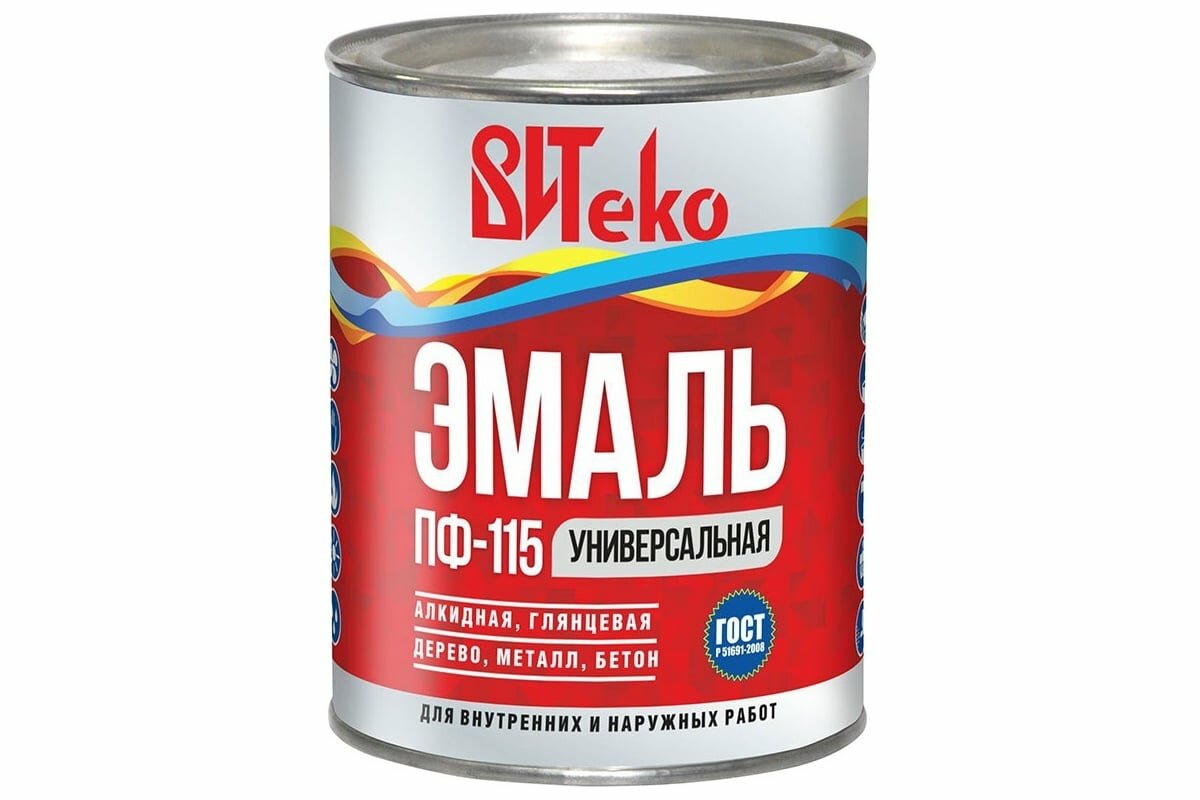 фото Царицынские краски Эмаль ПФ-115 Витеко чёрная 0,8кг 16093