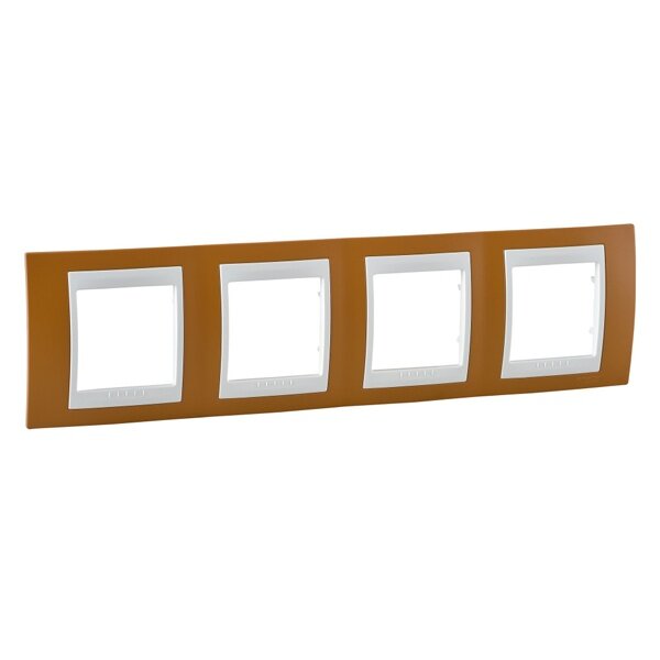 Schneider Electric UNICA Хамелеон Оранжевый/беж Рамка 4-ая U6.008.569