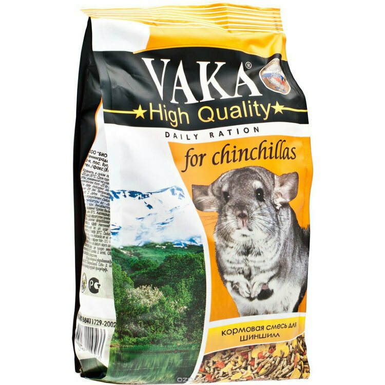 Кормовая смесь для шиншилл Вака High Quality , 500 г