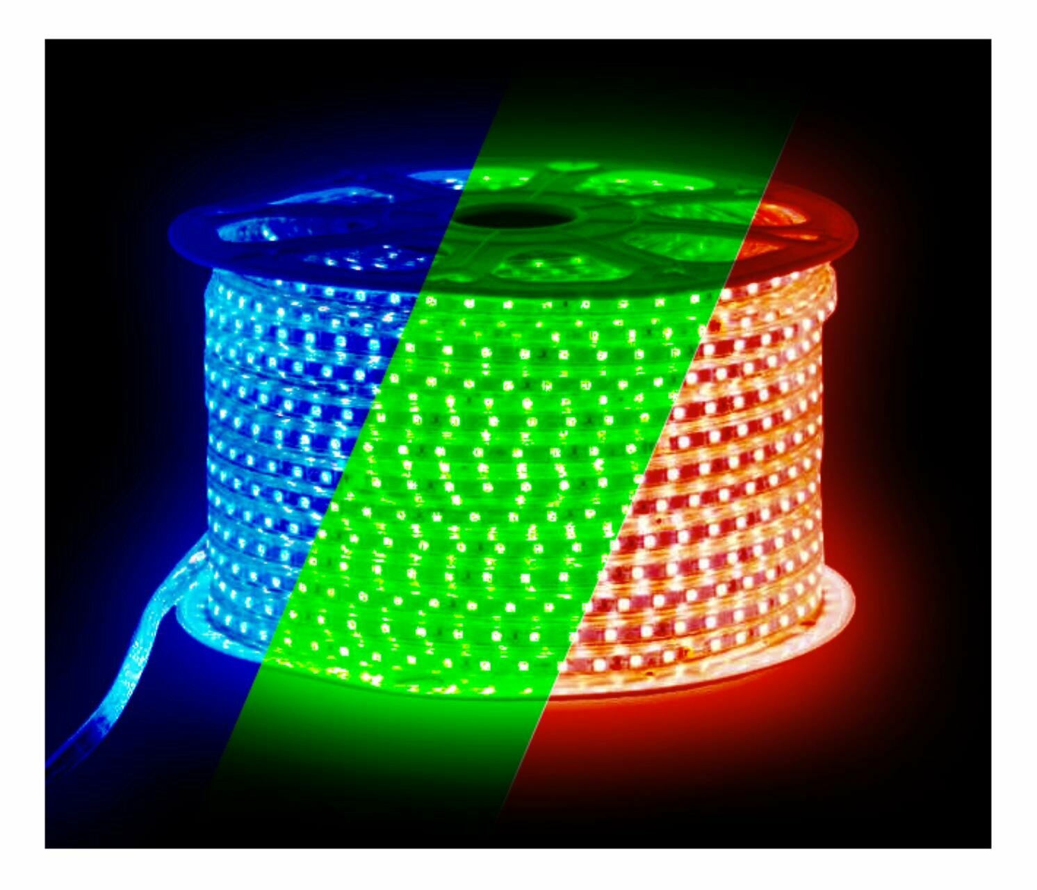Светодиодная лента PJ Neon, 60 LED, 220 В, 14,4 Вт, IP67, RGB