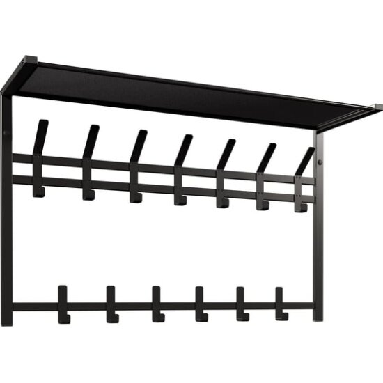 Вешалка с полкой 2-х ярусная Торонто 32, 88,5 х 27 х 54,5 см hanger with shelf Черный
