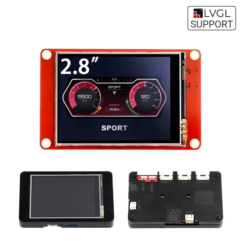 ELECROW CrowPanel-ESP32 сенсорный экран 2,8 дюйма, With Acrylic Case