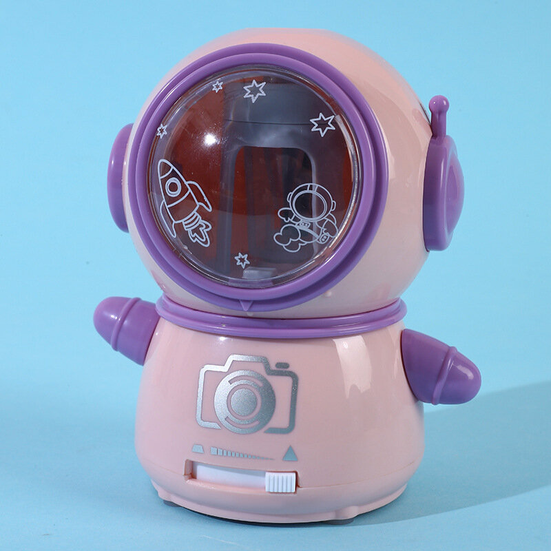 Точилка для карандашей Lingjing "Astronaut Dr. Pig" 0910, электрическая, ABS, цвет электрик