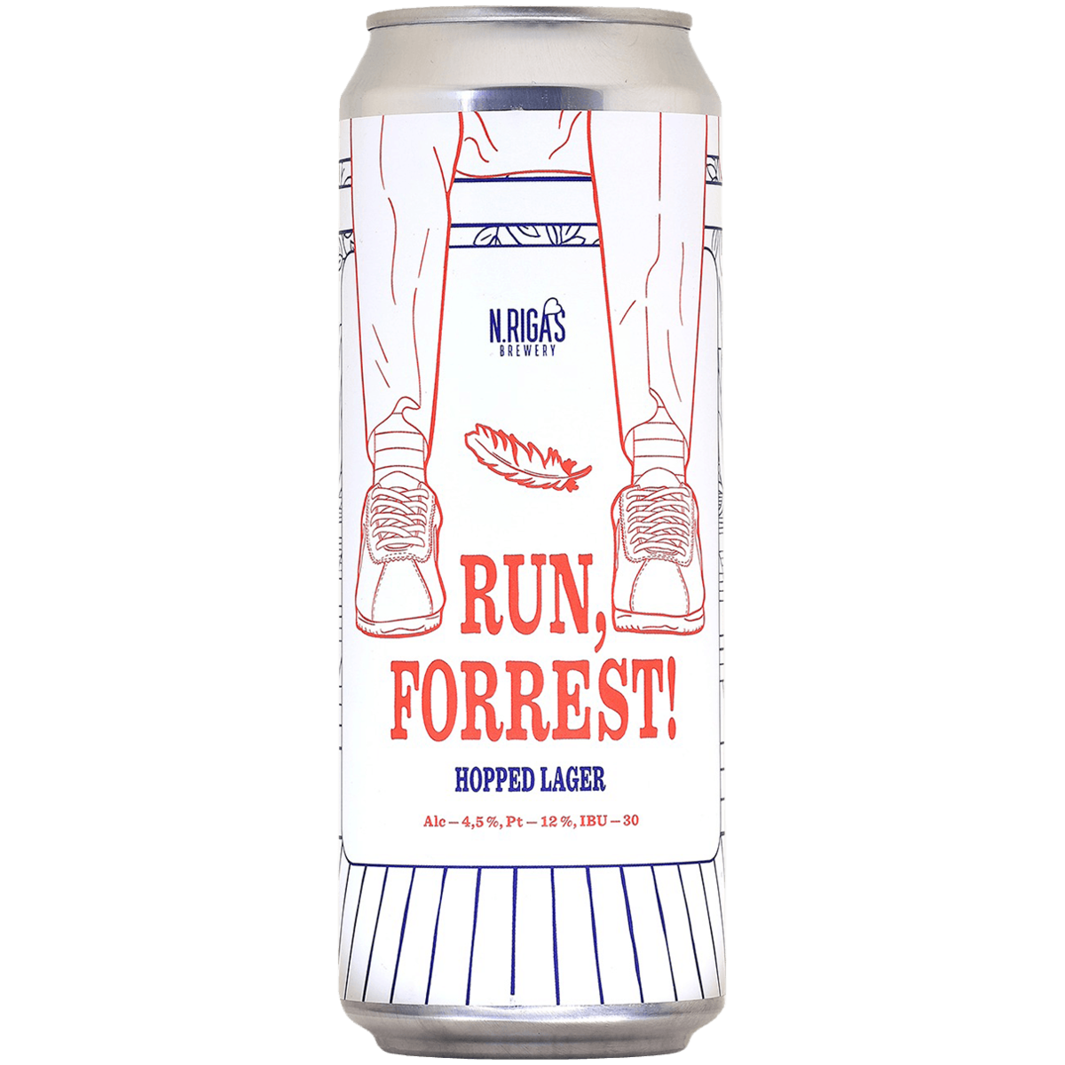 Пиво New Riga's Brewery Run, Forrest! светлое 0,45 л ж/б