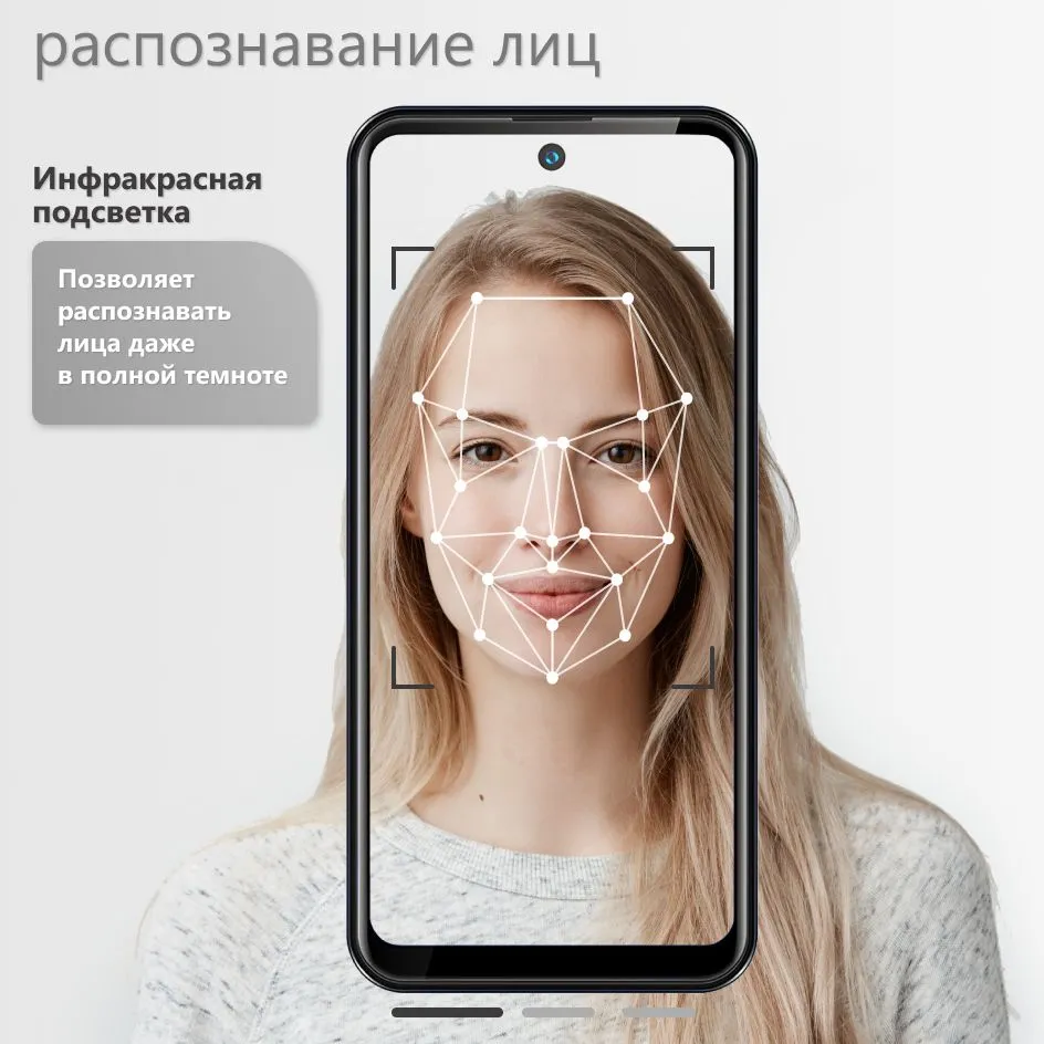 Смартфон андроид 4 64GB, 6.6 дюймов, мобильный телефон 4G/LTE, 13 МП основная камера, 5 МП фронтальная, сенсорный телефон, белый — фото 1