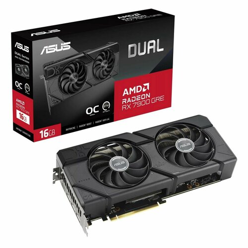 Видеокарта ASUS DUAL-RX7900GRE-O16G 90YV0J90-M0NA00RX7900GRE HDMI1 DP3 16G D6 74924₽