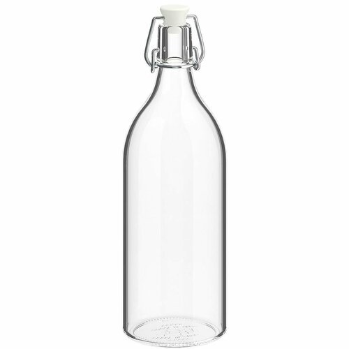 KORKEN Бутылка с пробкой IKEA 1 л прозрачное стекло 50372093 2099₽