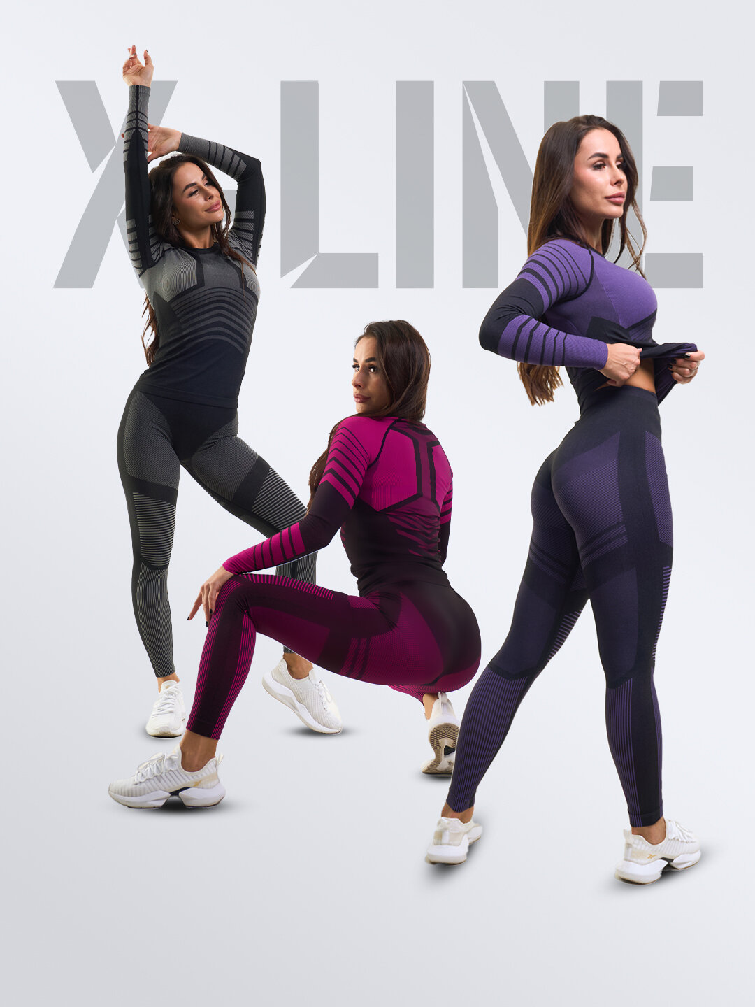 Изображение Комплект термобелья X-Line, размер 44, серый/черный