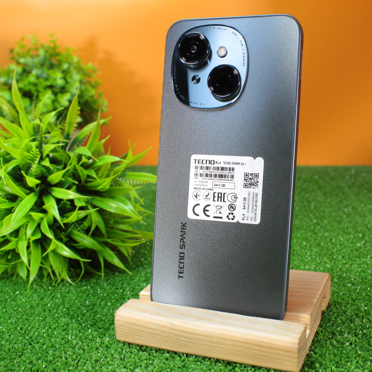 Смартфон TECNO KL4 SPARK Go 1 3/64, Startrail Black/чёрный, 6.67"