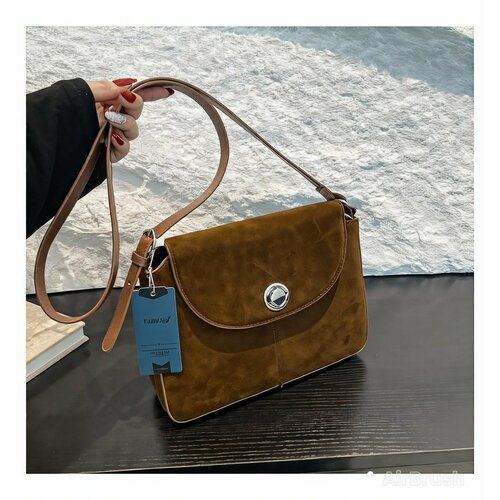 Сумка кросс-боди MAY VA фактура бархатистая коричнево-рыжий 2500₽